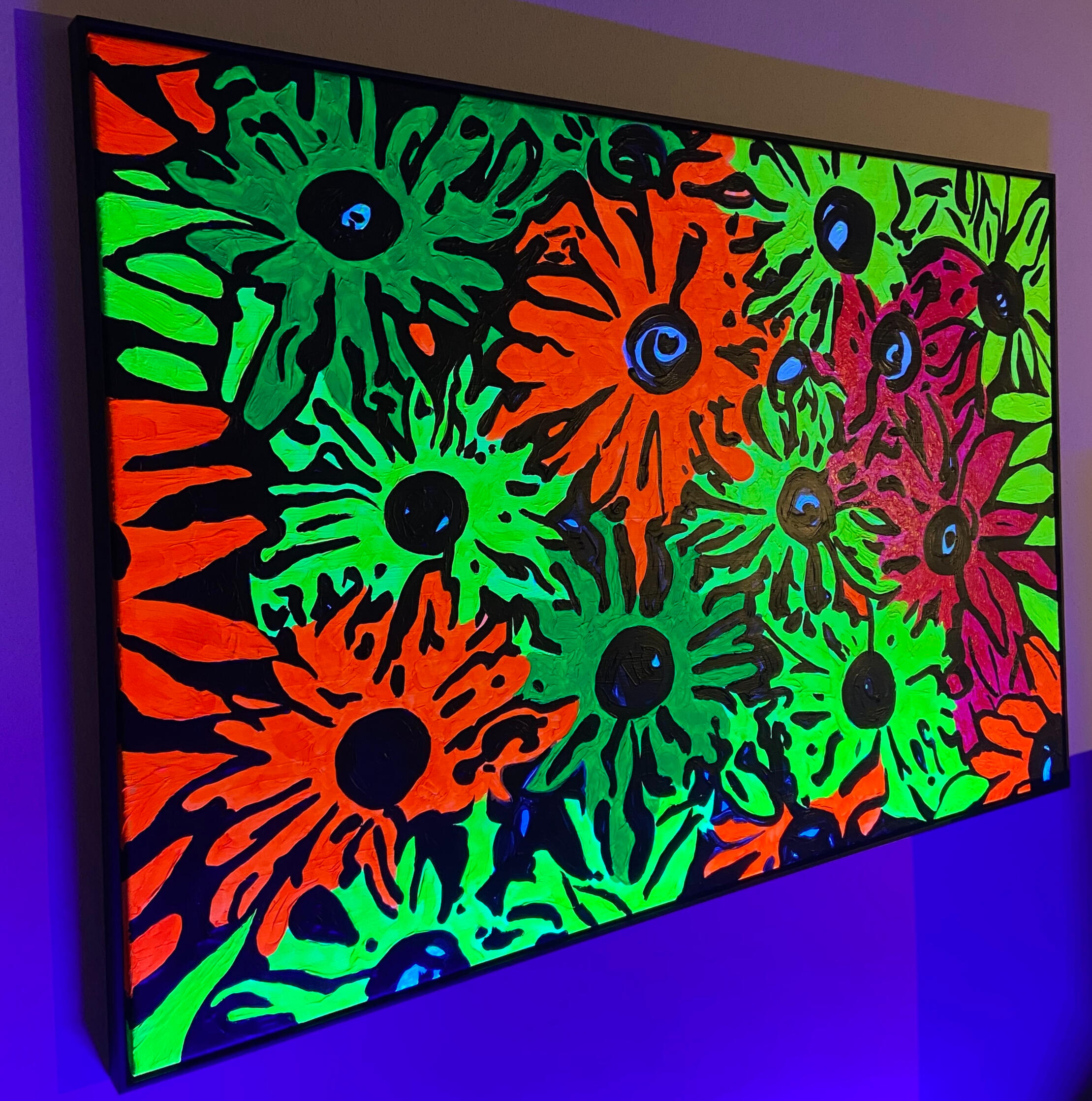 Neon Bloom 80x120cm